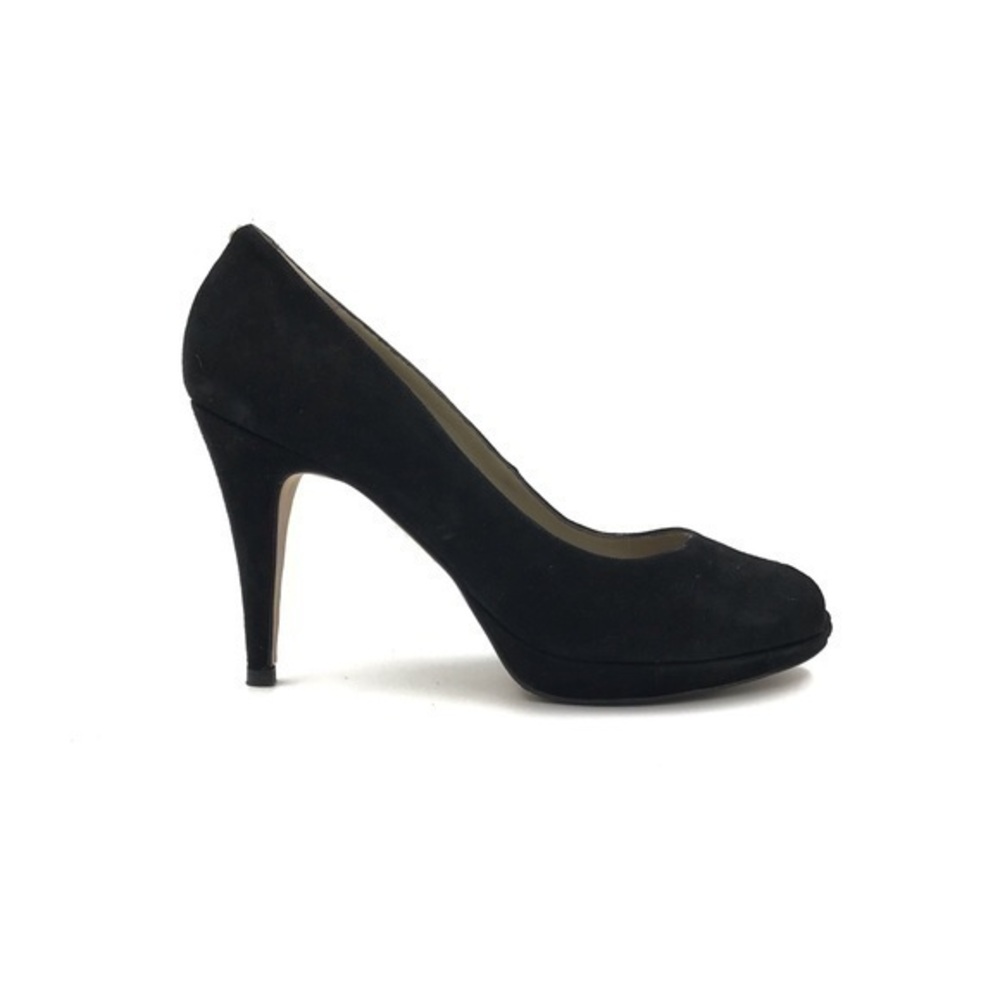 Karen Millen Black Suede Peep Toe Heels Size 40